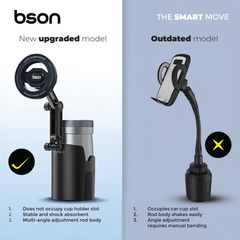 Bson New Cup MagSafe Phone Holder 2-in-1 Adjustable Car Cup Holder Mount with - Image 3