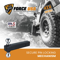 FORCE USA Multi-Ball Trailer Hitch Ball Mount - Image 4