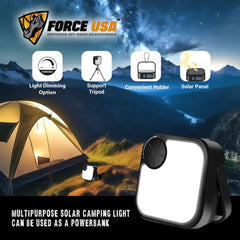 FORCE USA Multipurpose Solar Camping Light with Power Bank Functionality - Image 4