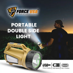 FORCE USA Portable Double Solar Light with Power Bank Capability - Image 3