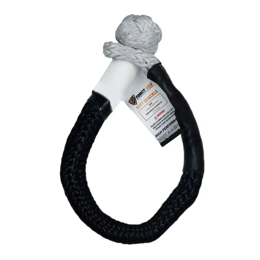 FORCE USA Braided Soft Shackle for Boating ATV UTV SUV 4X4 Truck Recovery