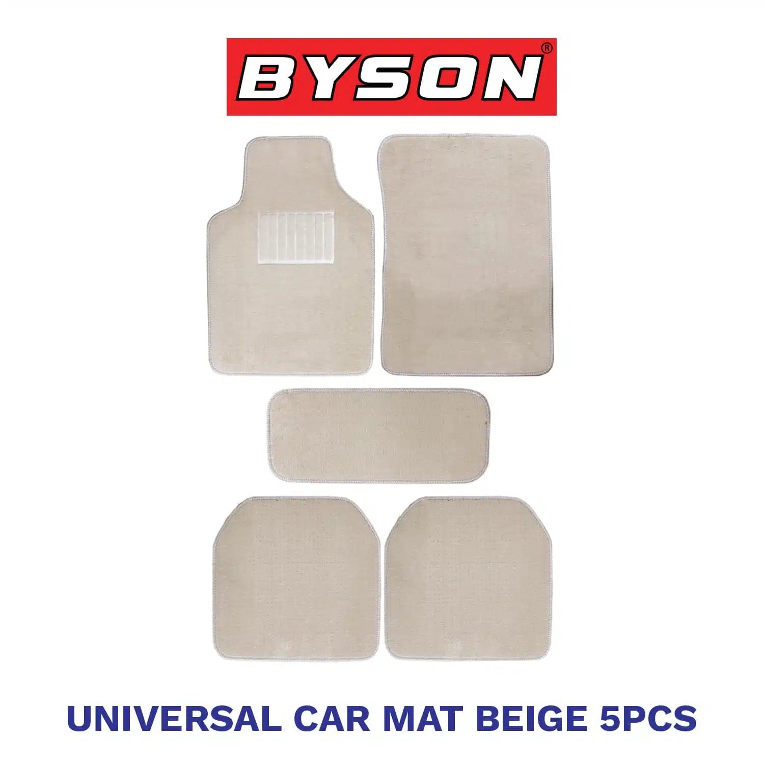 BYSON Durable Waterproof Auto Universal Foot Soft 5 Pieces Car Mats
