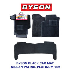 BYSON Durable Waterproof Nissan Patrol Platinum Y62 3 Pieces Car Mats