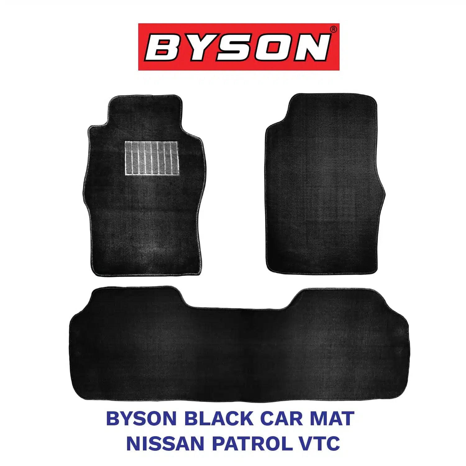 BYSON Durable Waterproof Nissan Patrol VTC 3 Pieces Car Mats
