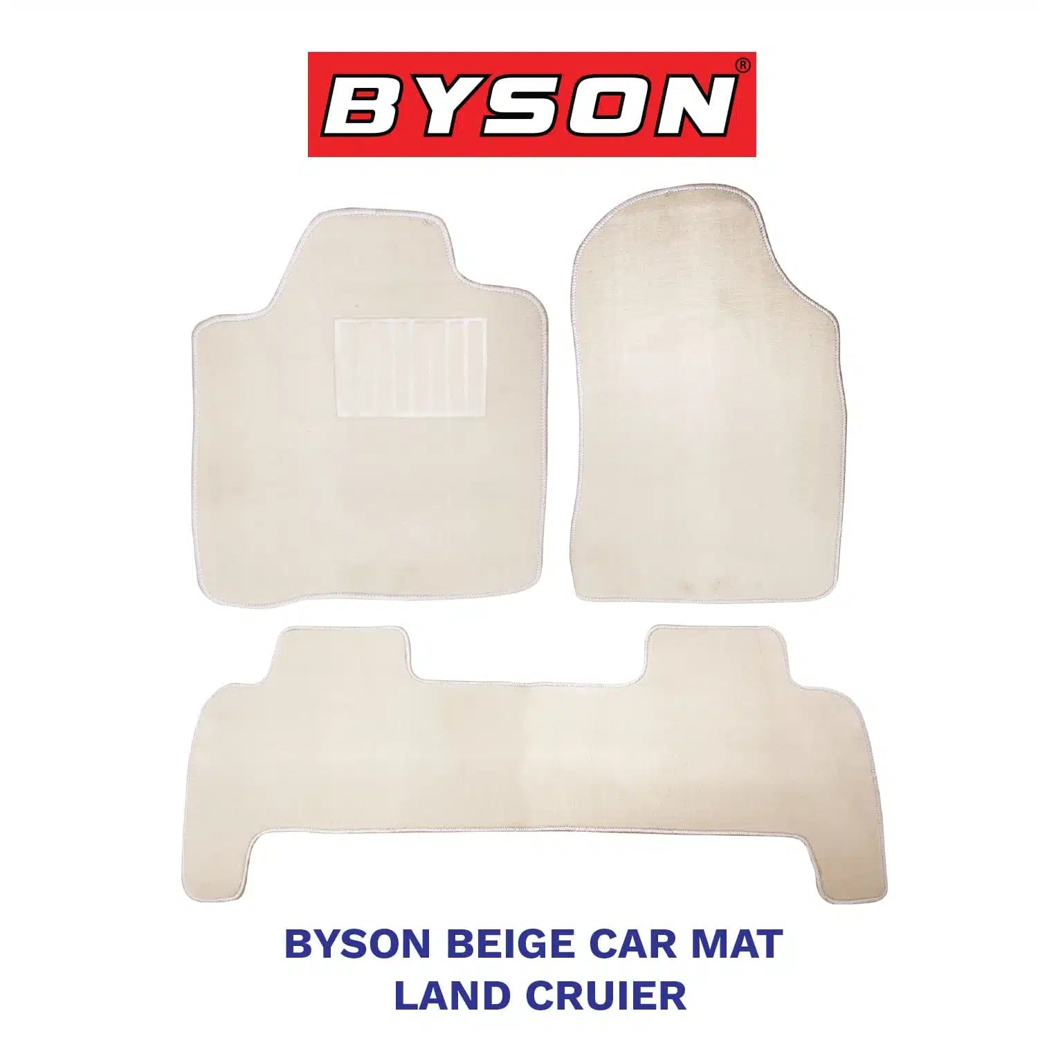BYSON Durable Waterproof Auto Land Cruiser 3 Pieces Car Mats
