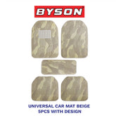 BYSON Durable Waterproof Auto Universal 5-Pieces Car Mats with design - Image 2