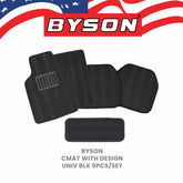 BYSON Durable Auto Universal 5-Pieces Car Mats with Diamond design
