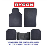 BYSON Durable Auto Universal 3D Coil Carpet 5-Pieces Cutting