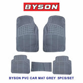 BYSON Universal PVC Car Mat Black 5 Pieces Set
