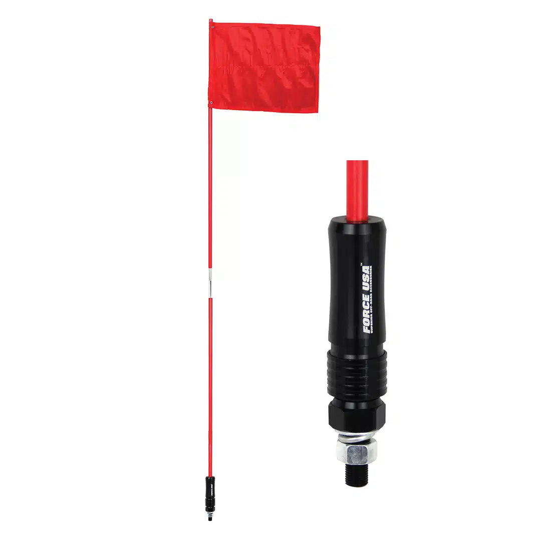 FORCE USA CENTER SPLIT 9FT FLAGPOLE WITH BASE BLACK