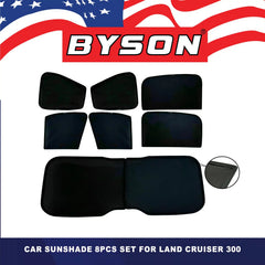 Byson 8-Piece Car Sunshade Set for Land Cruiser 300 � Maximum Sun & UV Pr