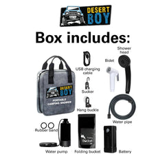 DESERT BOY CAMPING SHOWER KIT WITH 20L BUCKET - Image 2