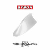 BYSON WHITE DECORATIVE ANTENNA FIN TYPE