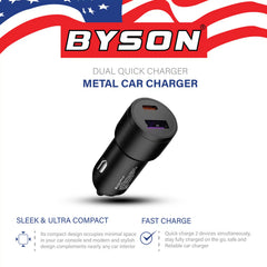 BYSON DUAL QC 3.0 CAR CHARGER 47.5W - Image 4