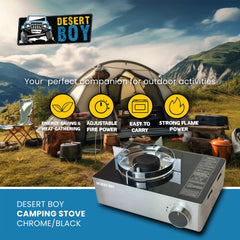 DESERT BOY Camping Stove Chrome/Black - Image 3