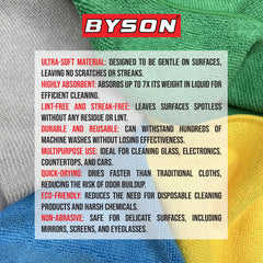 BYSON 100PK 220GSM 30*40CM MICROFIBER CLOTH - Image 4