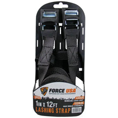 FORCE USA LASHING TIE-DOWN STRAPS 1x12FT 2PCS/SET