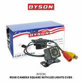 BYSON REAR CAMERA SQUARE WITH LED LIGHTS (CVBS)
