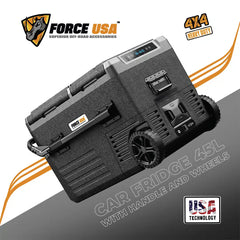 FORCE USA Portable Dual Zone Fridge 45L With Tyre : Battery Protection - Image 4