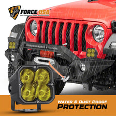 FORCE USA 3 IN COMPACT CUBE DRIVING LUMA LIGHT-YELLOW - Image 3