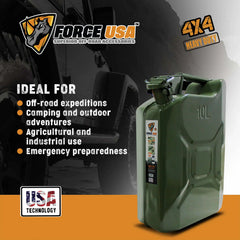 FORCE USA Steel Jerry Can - 10 Liters - Image 4