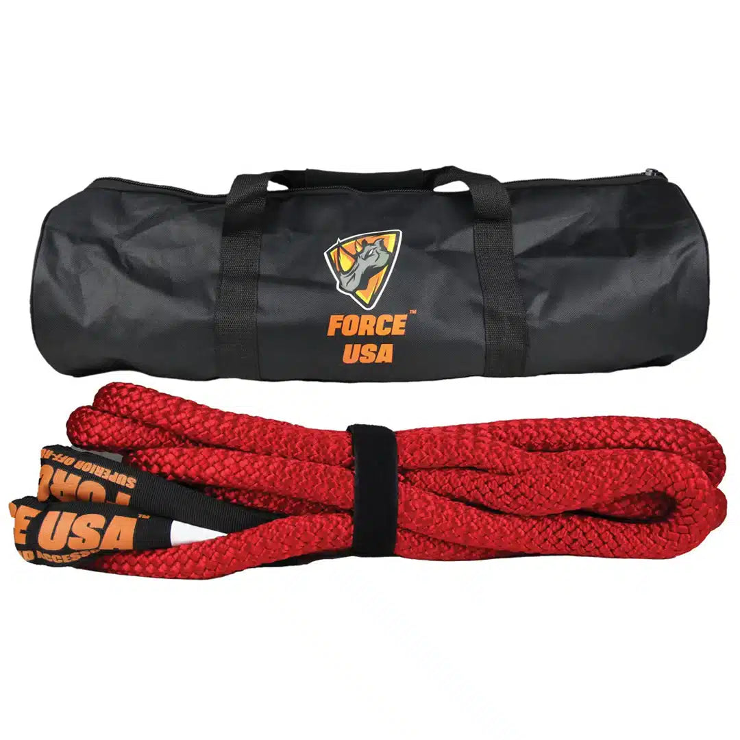 FORCE USA Extreme Strength Kinetic Tow Rope - Red Heavy Duty-6M