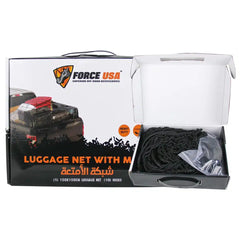 FORCE USA Highly Elastic Cargo Net+Mesh 150*150-10 Hooks