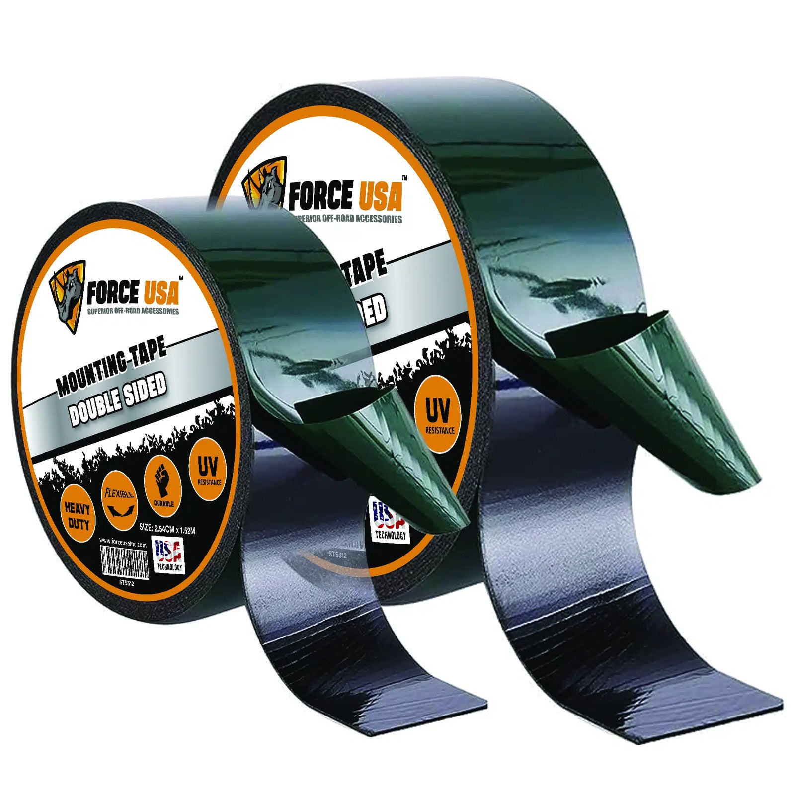 FORCE USA Foam Acrylic Double Sided Tape With Green Release Film Heavy Duty