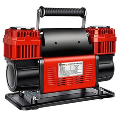 FORCE USA Heavy Duty Double Cylinder Air Compressor (Red)