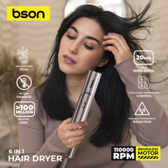Bson 6-in-1 Professional Hair Dryer & Styler – 110 - Image 3
