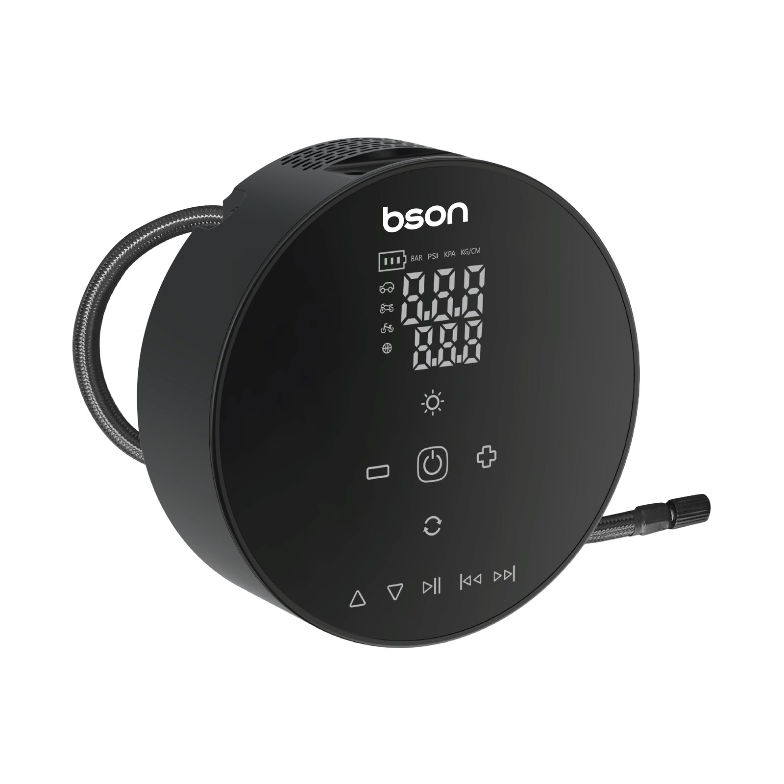The Bson Bluetooth Speaker Inflator is a powerful 4-in-1 multi-function device