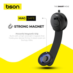Bson Ultimate Suction Phone Holder – Strong MagSafe Magnetic Mount - Image 4