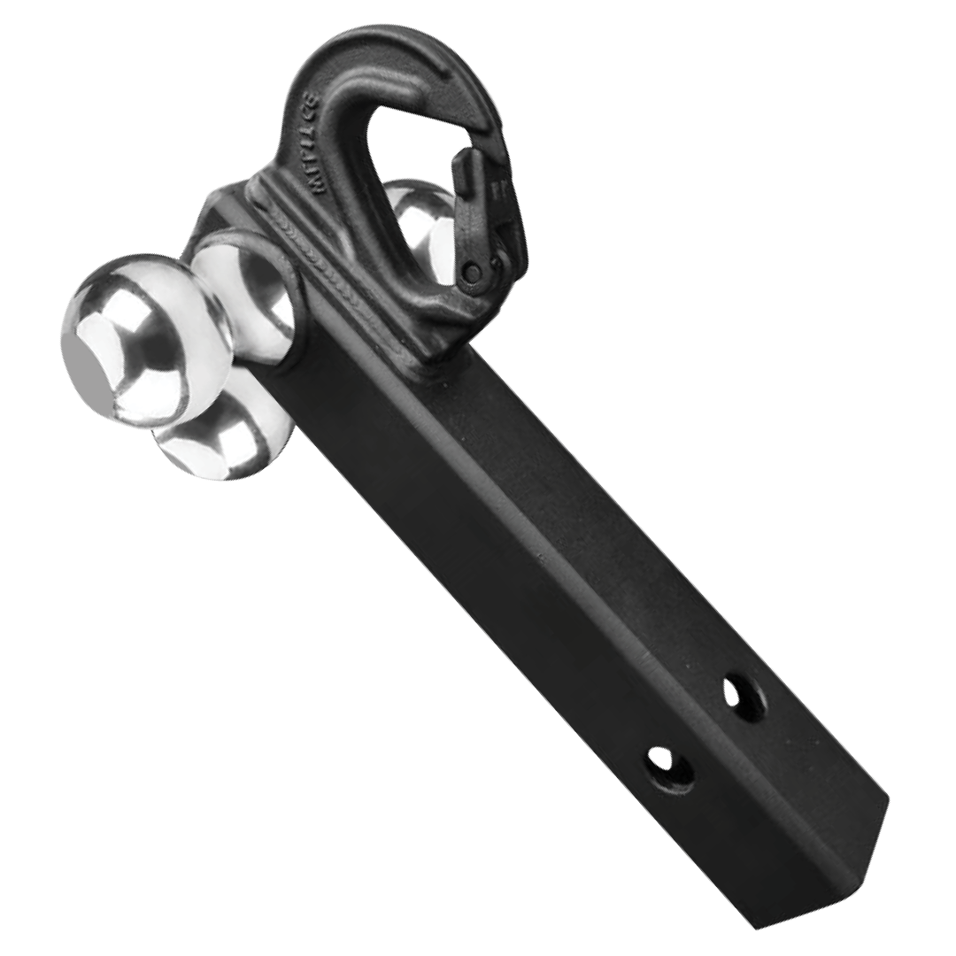 FORCE USA Solid Tri-Ball Mount with Hook – Heavy-Duty Trailer Hitch