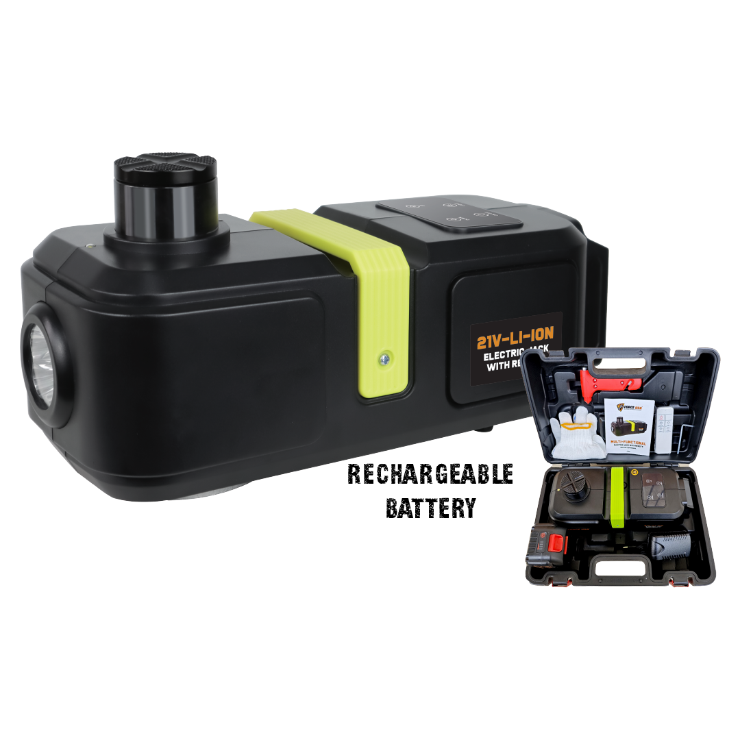 FORCE USA Rechargeable Electric Jack – Portable 5 Ton Heavy-Duty Vehicle Lift