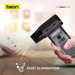 Bson Hurricane Pro Jet Fan 3-in-1 – 4000mAh, 130,000 RPM, Type-C Charging, Stepless Speed Control, Ultra-Long Battery Life, Dust Elimination, Snow Removal, Pet Drying