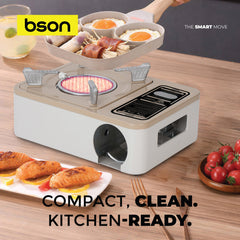 Bson Ceramica Portable Stove – 2800W Fire Power, Smokeless Ceramic Technology, Adjustable Heating, Electronic Ignition, Windproof, Super Safe with Carry Bag