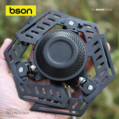 Bson Bayblade Portable Stove – 3800W Fire Power, Folding Design, 14cm Burner Stand, Electronic Ignition, Energy Saving, with Carry Bag