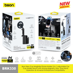 Bson New Cup MagSafe Phone Holder 2-in-1 Adjustable Car Cup Holder Mount with - Image 2