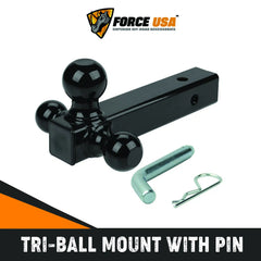 FORCE USA Tri Ball Mount with 5/8" Hitch Pin - Image 2