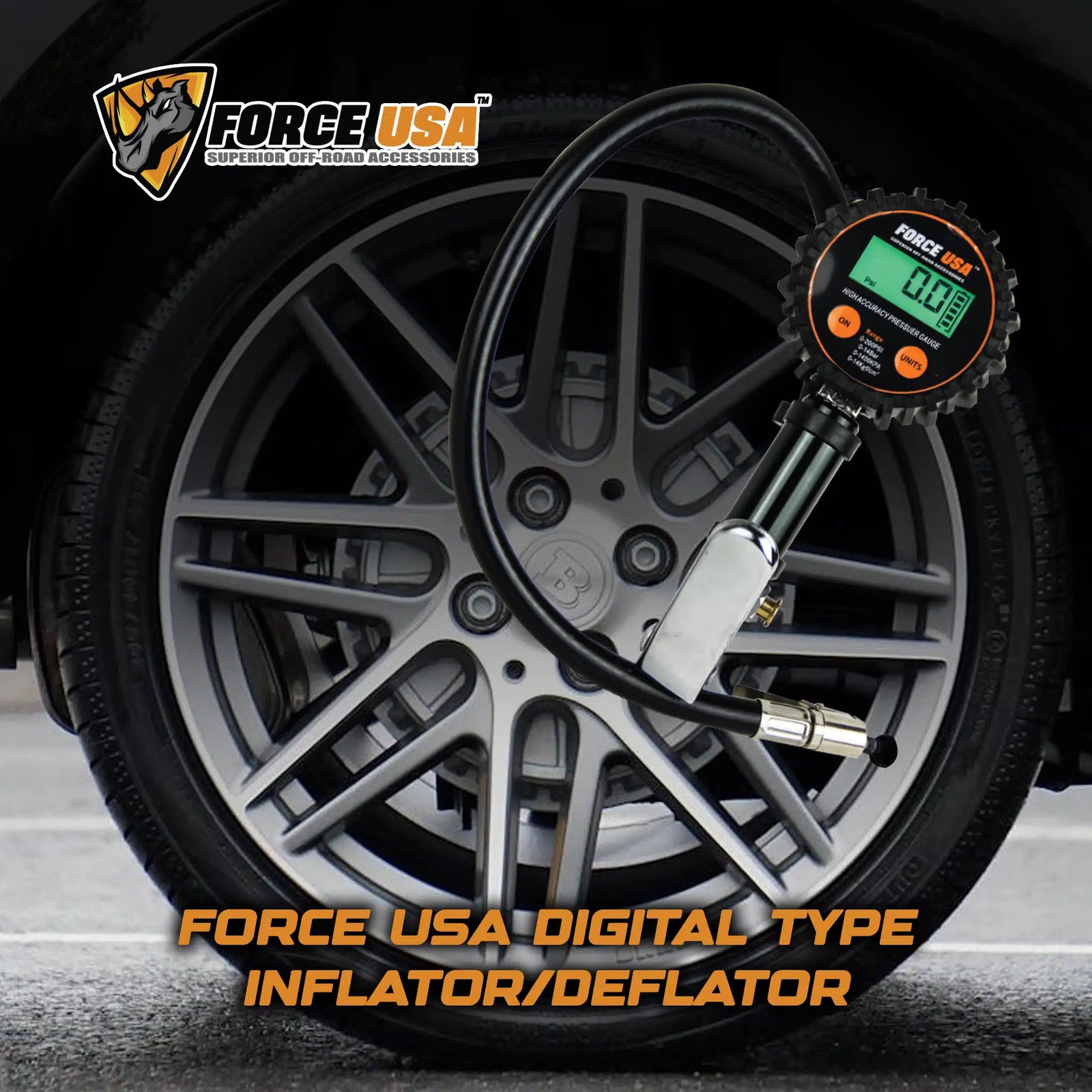 FORCE USA Digital Tire guage Inflator/Deflator: Effortless Tire Management - Image 5