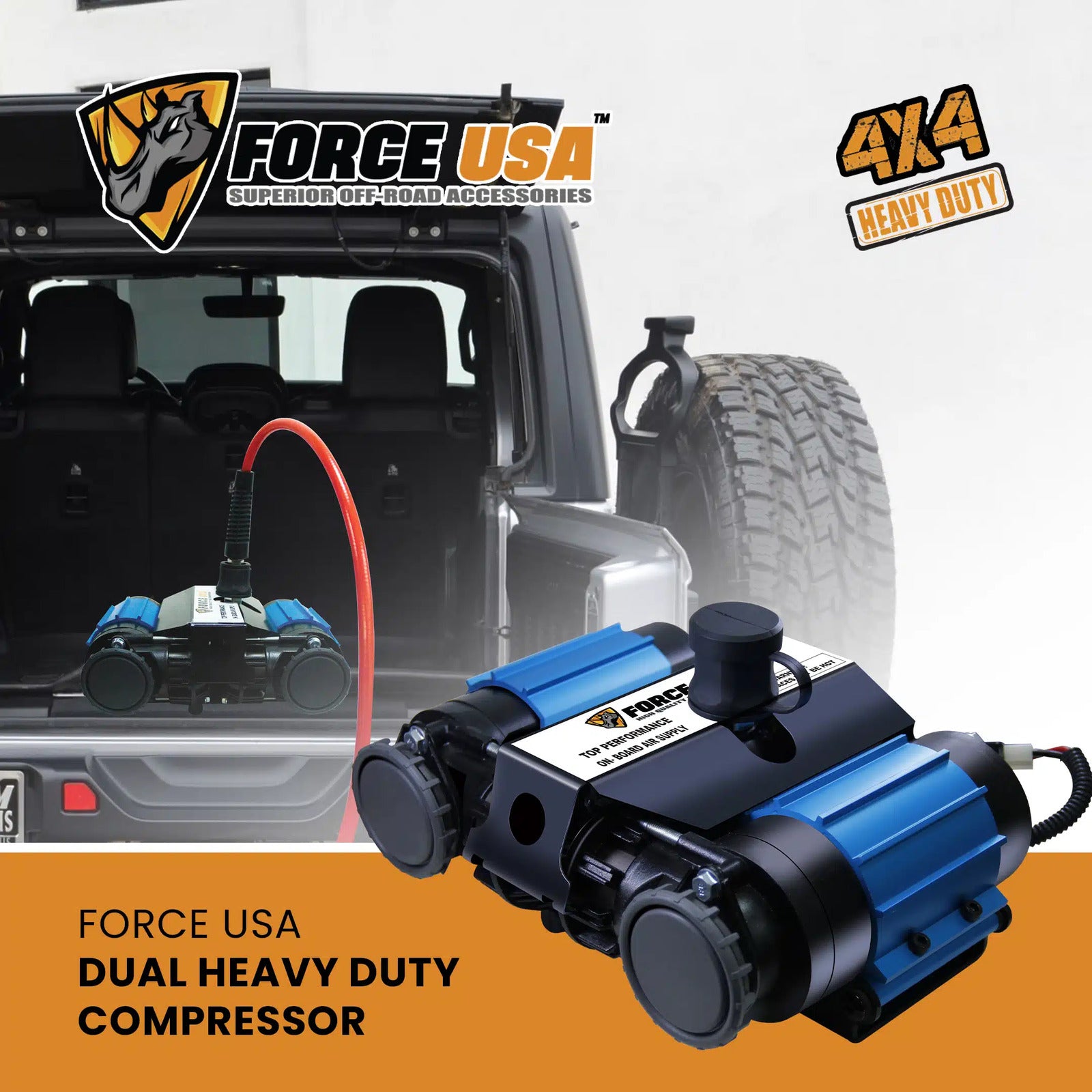 Force USA Dual Cylinder Air Compressor - Image 6