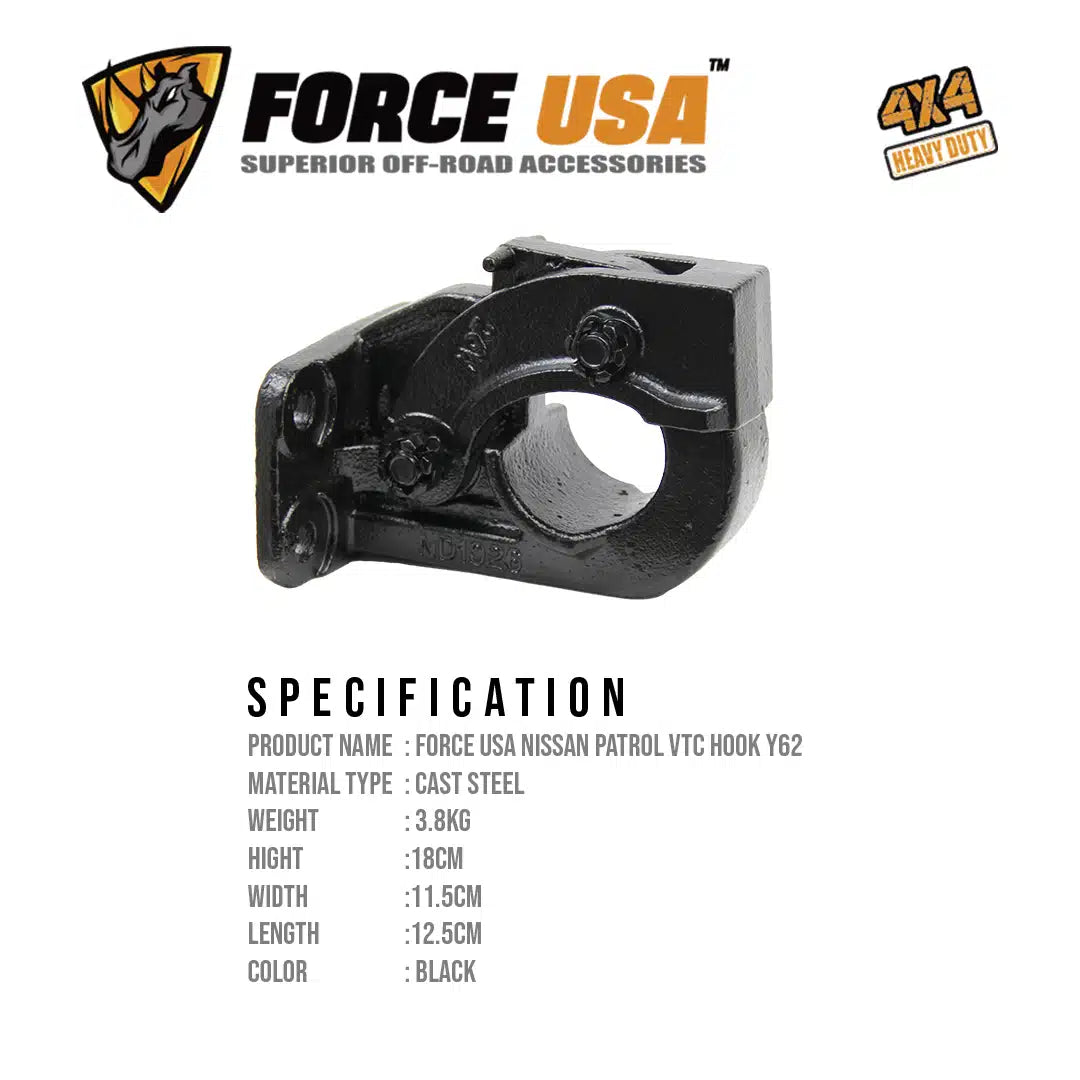 FORCE USA Tow Hook for VTC Nissan Patrol Y61 - Superior Material - Image 4