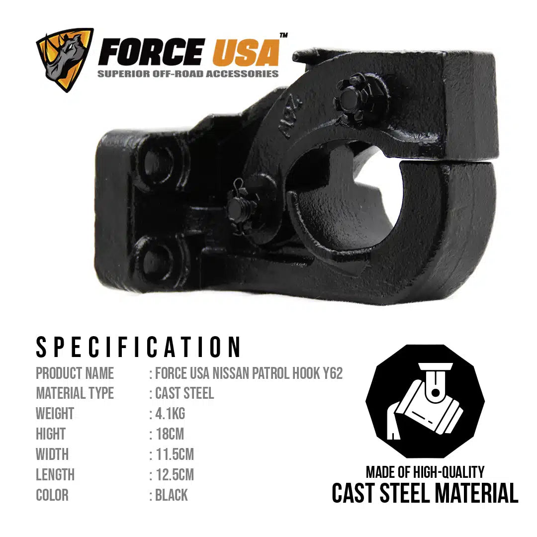 FORCE USA Tow Hook for Nissan Patrol Y62 - Superior Material - Image 5