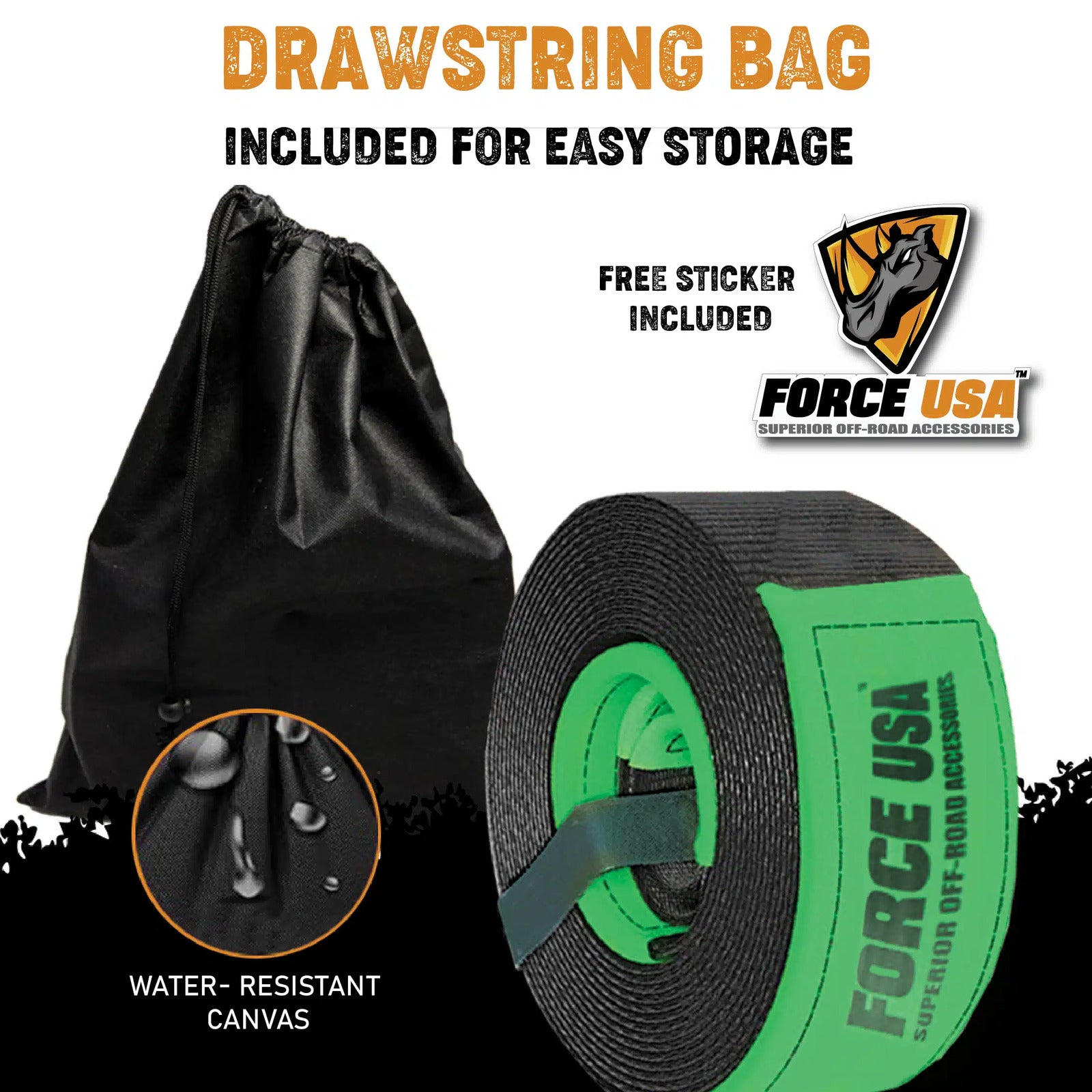 FORCE USA Recovery Tow Strap - Image 4