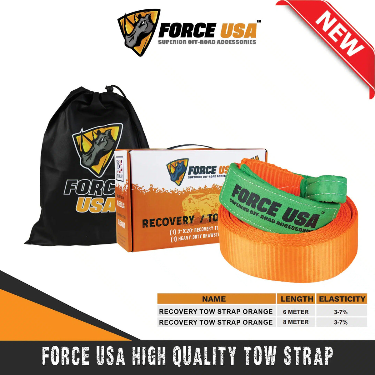 FORCE USA Recovery Tow Strap - Image 6