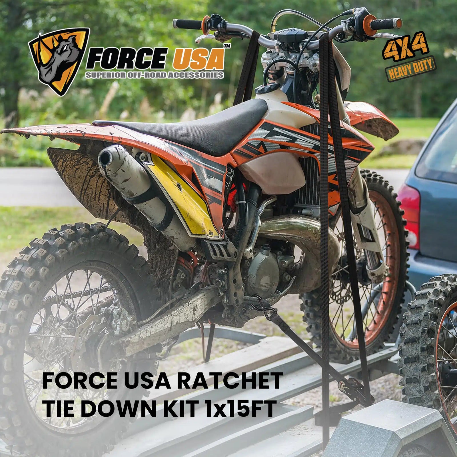 FORCE USA Ratchet Tie Down Straps - Image 6