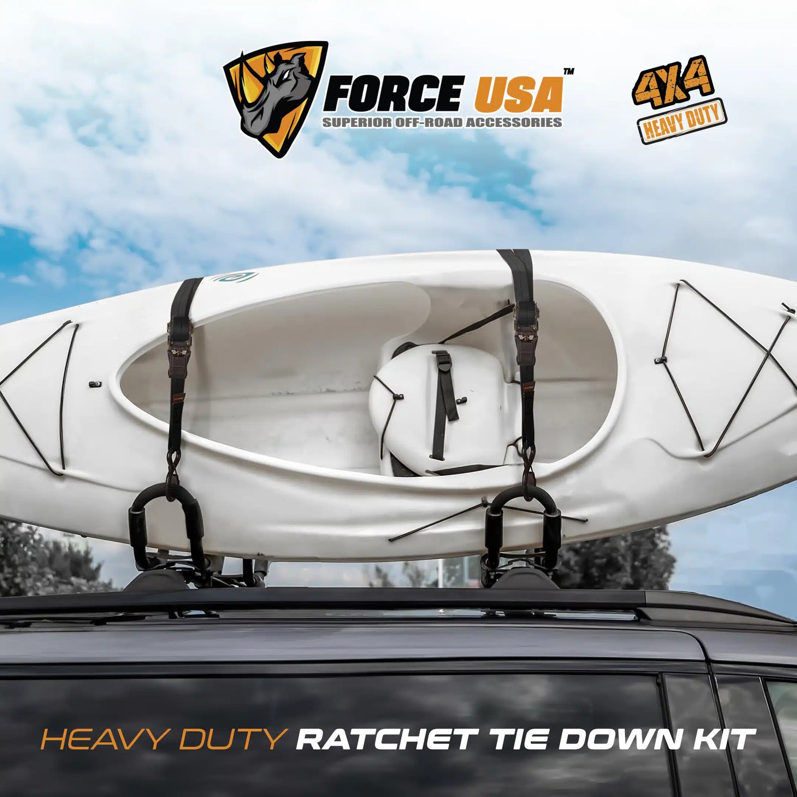 FORCE USA Ratchet Tie Down Straps - Image 7