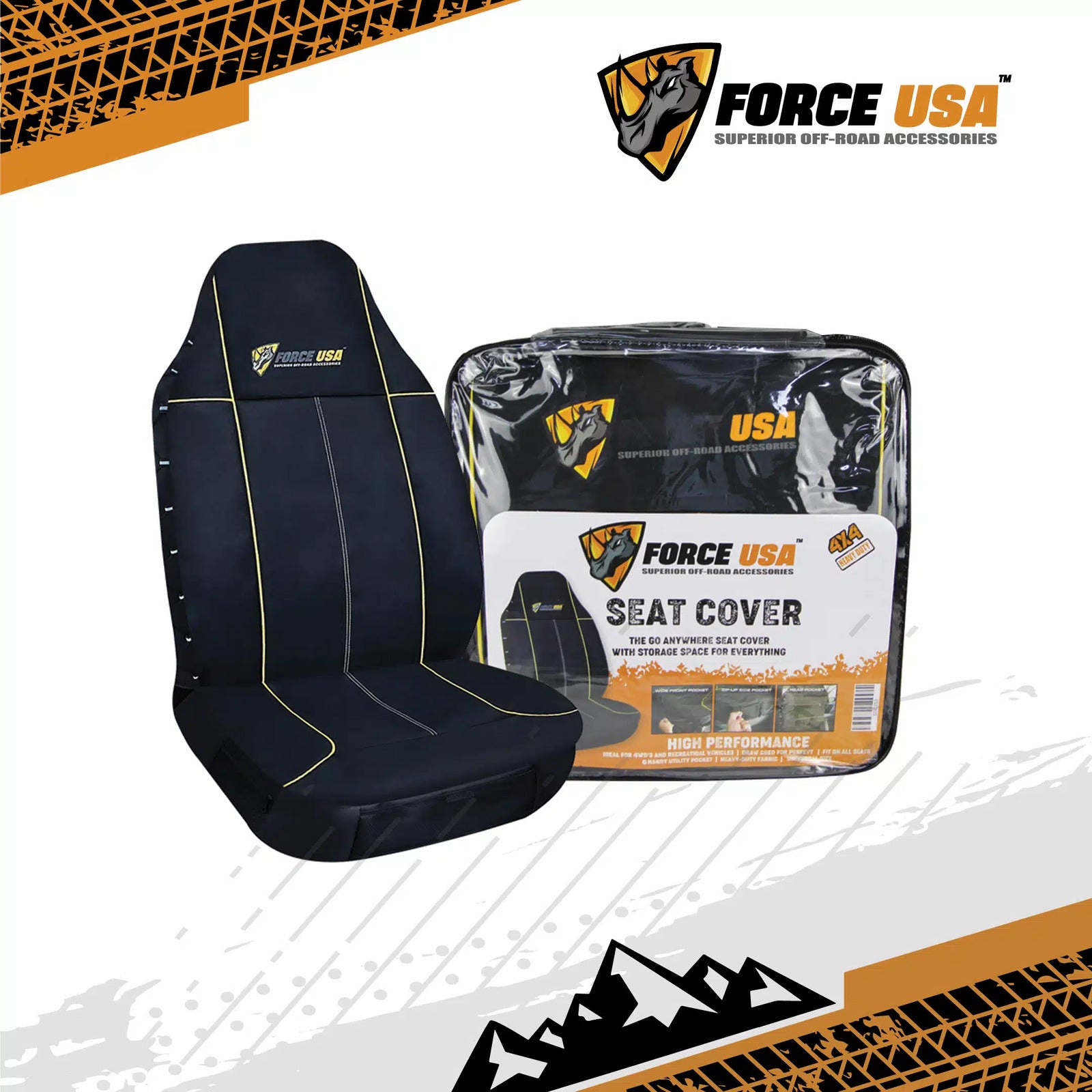FORCE USA Off-Road Seat Cover: Protect and Elevate Your Car's Interior - Image 3