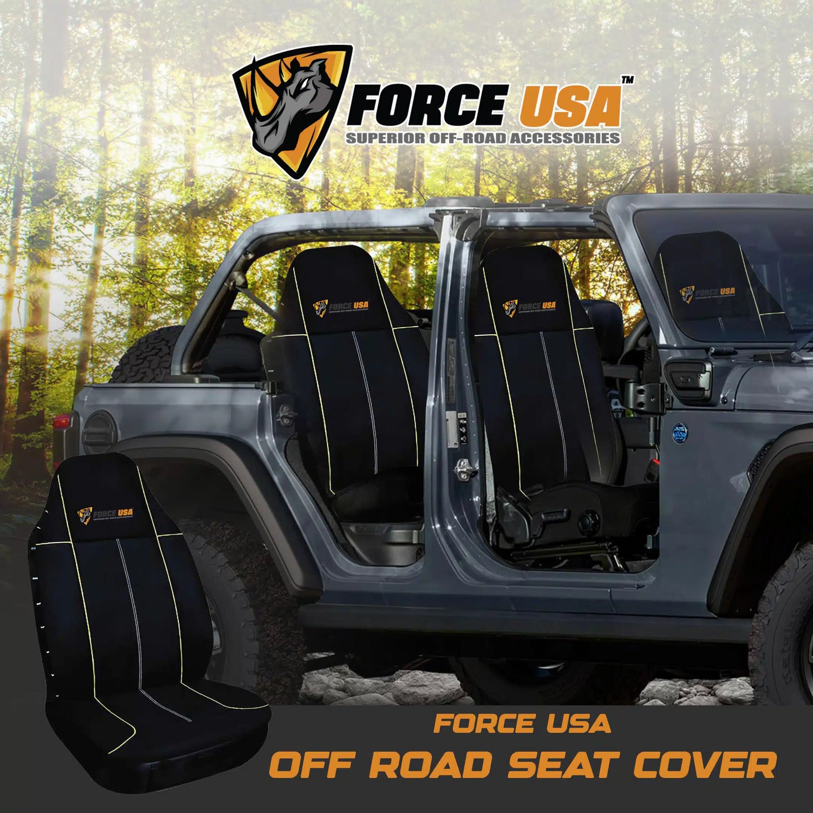 FORCE USA Off-Road Seat Cover: Protect and Elevate Your Car's Interior - Image 4