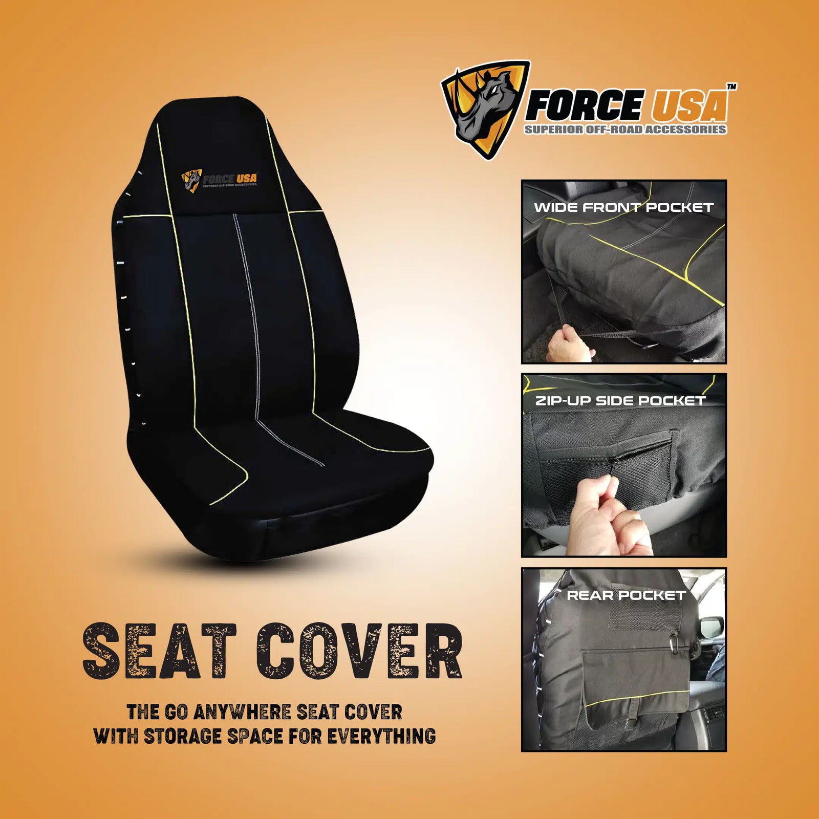 FORCE USA Off-Road Seat Cover: Protect and Elevate Your Car's Interior - Image 5